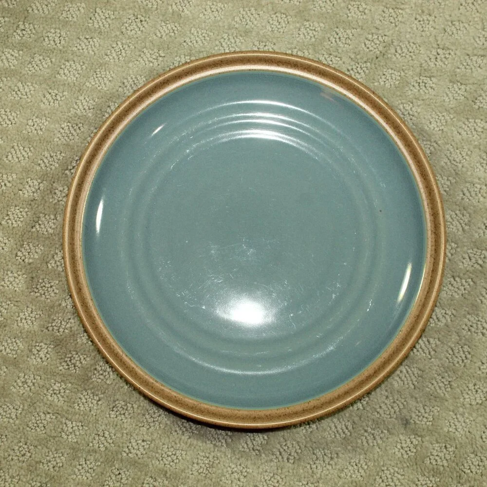 Noritake Stoneware 6476 Madera Spruce Aqua Brown Dinner Plate
